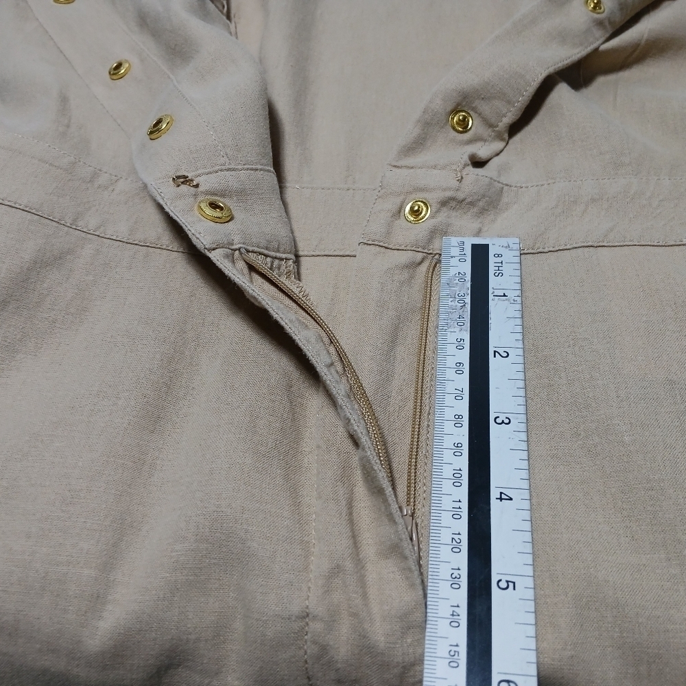 Micheal Kors Linen/ Cotton Wide Leg Jumpsuit. Size M - Picture 9 of 13